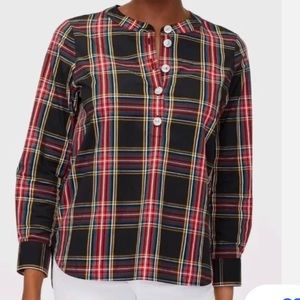 Jcrew plaid popover shirt